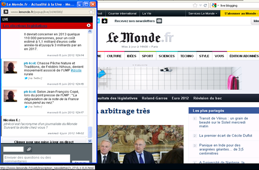 Live Blogging en Le Monde